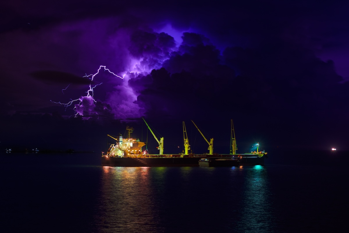 Lower sulphur fuel reducing lightning in key shipping lanes, new research shows