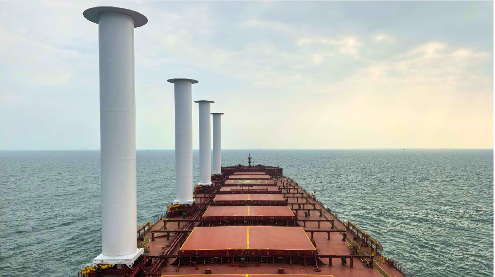 Anemoi rotor sails installed on Berge Bulk Newcastlemax