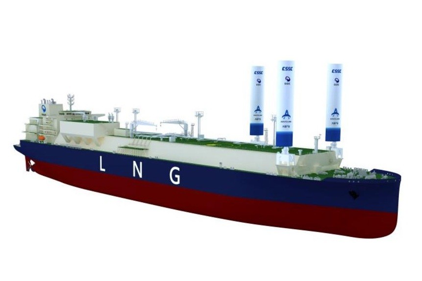 Chinese wind-assisted LNG carrier design obtains AiP from BV