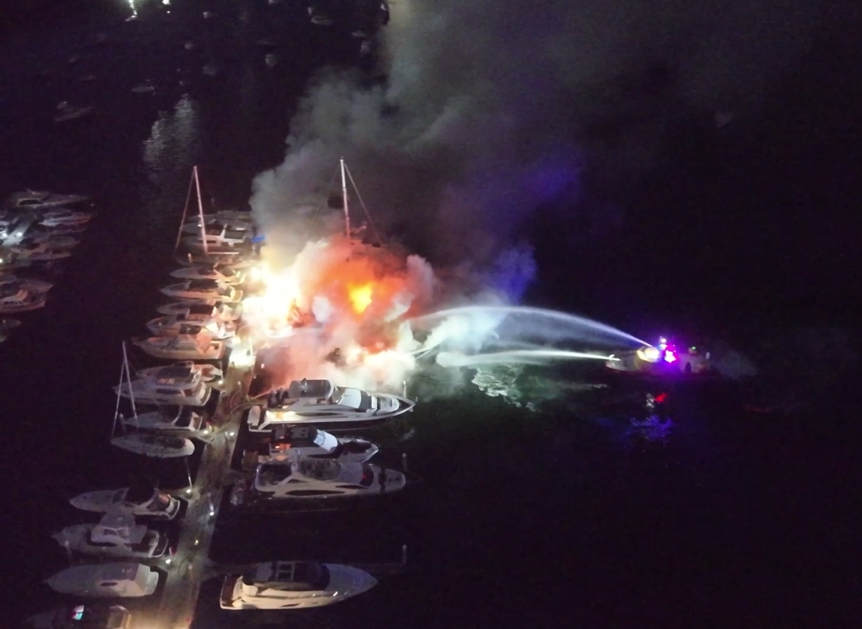 NSW Port Authority supporting FRNSW in vessel fire response