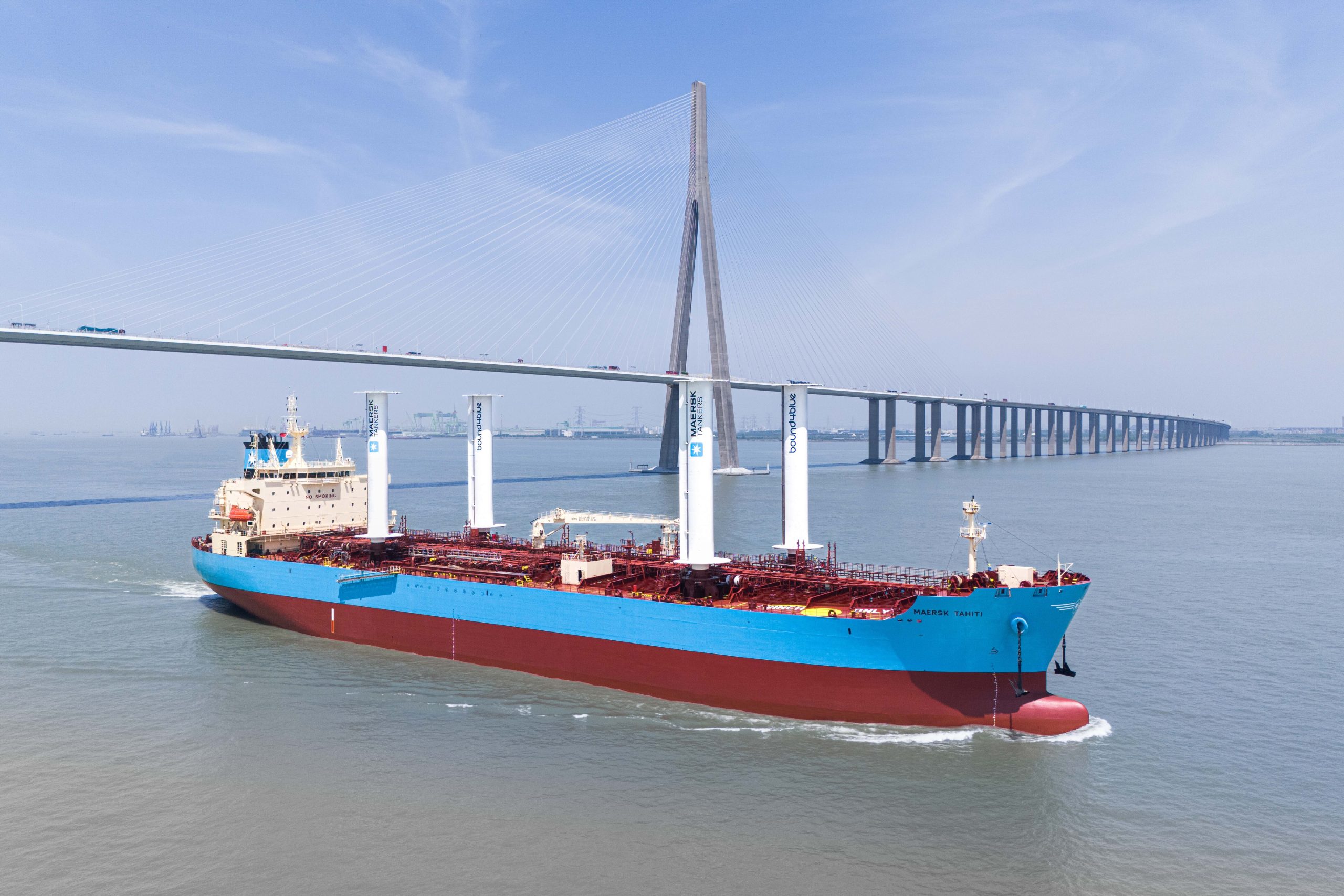 Maersk Tankers vessel equipped with bound4blue eSAILs