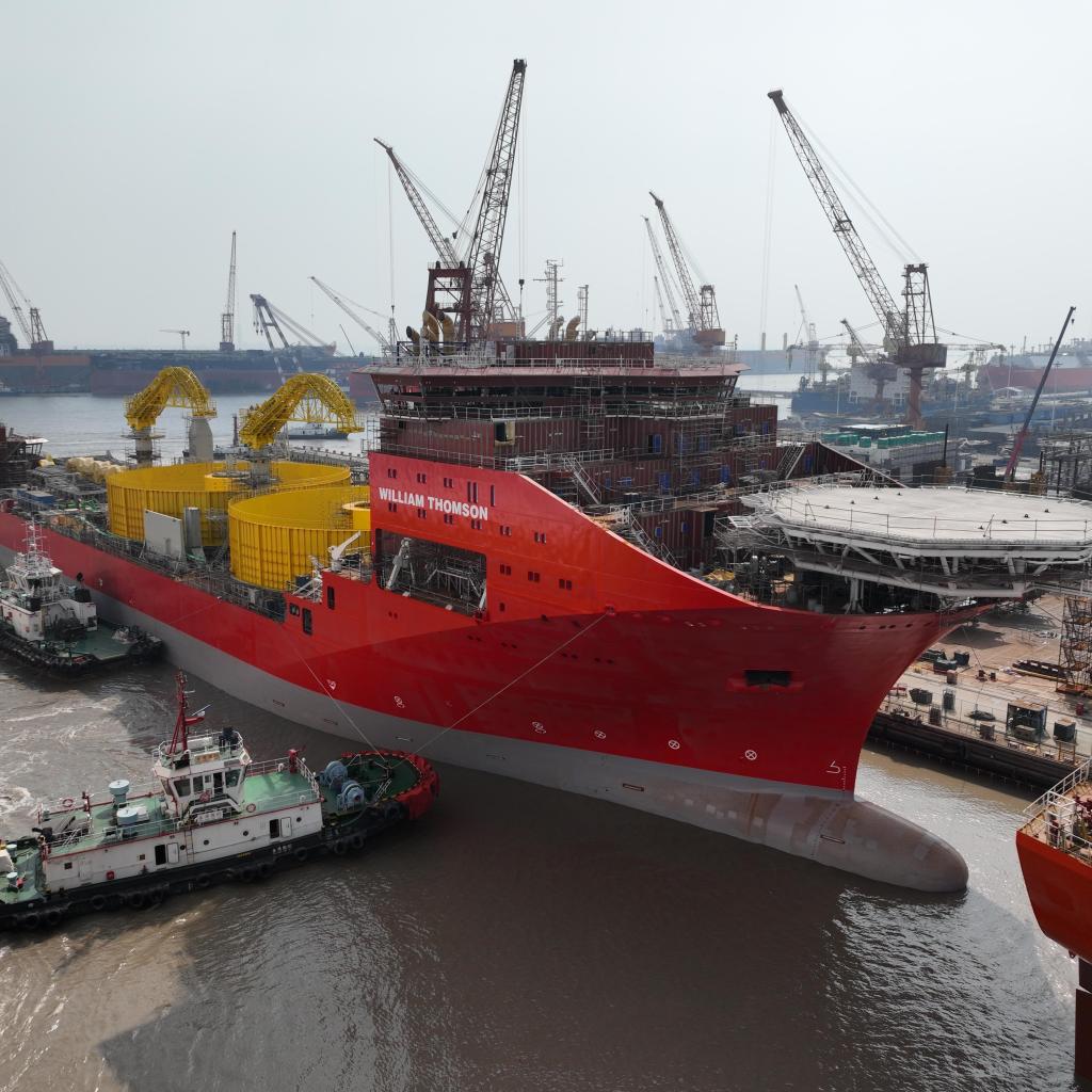 Jan de Nul launches second methanol dual-fuel cable laying vessel