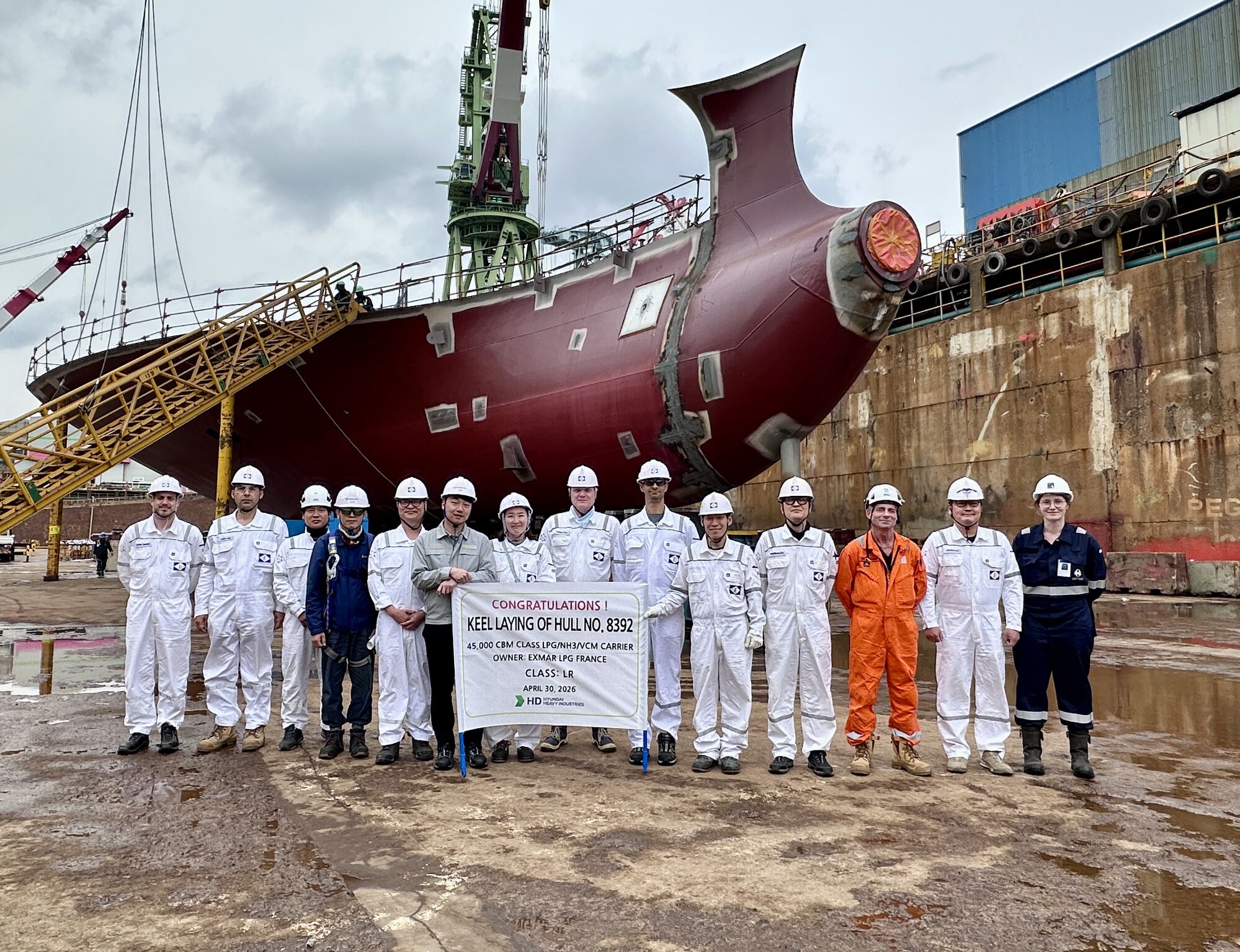 Keel laid for Exmar’s next ammonia-fuelled gas carrier