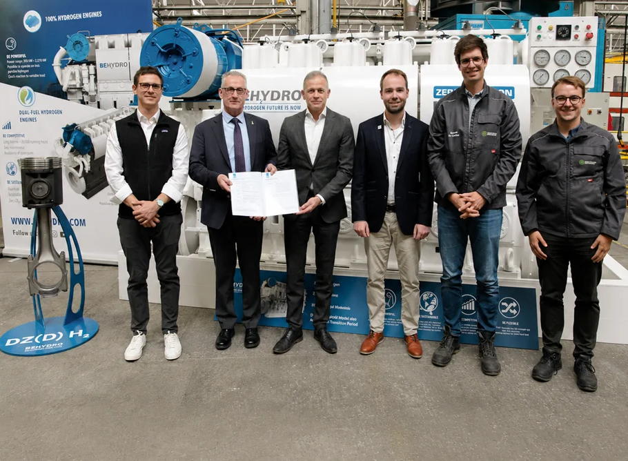 First class approval granted for 100% hydrogen marine engine