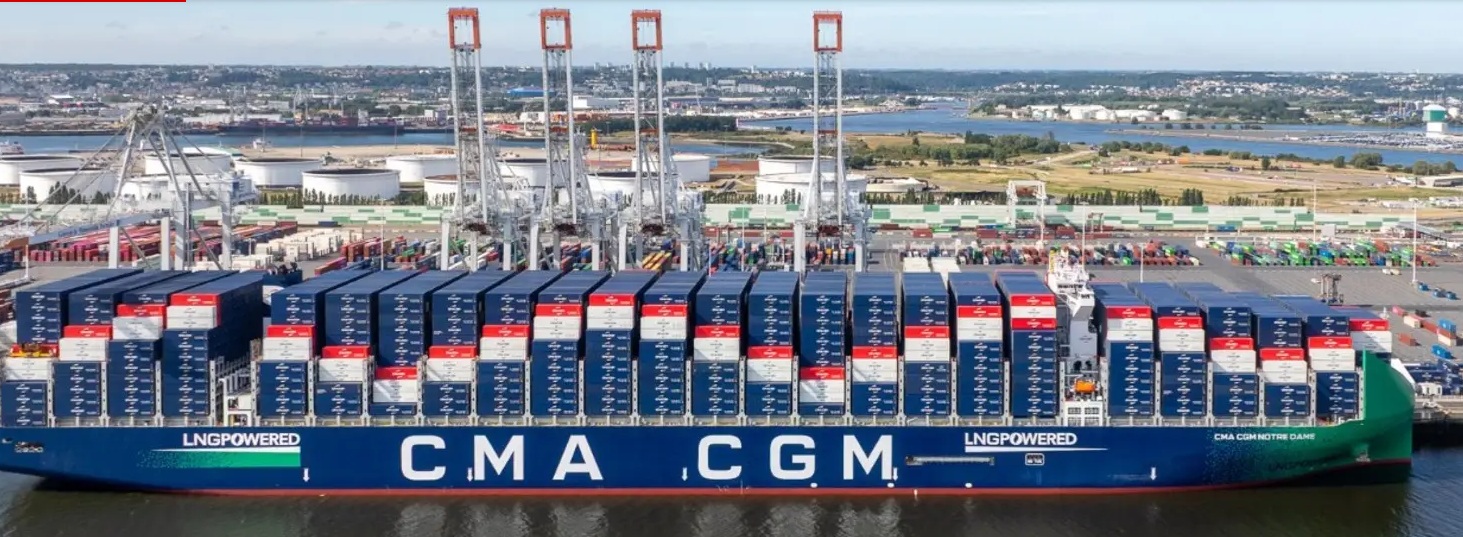 LNG-fuelled CMA CGM Notre Dame named in Le Havre