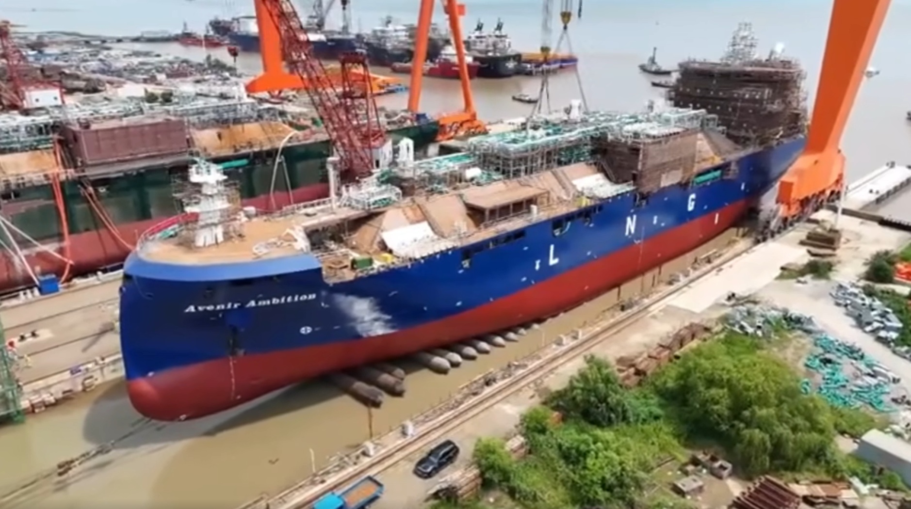 Launch of Avenir’s latest 20,000 cbm LNG bunker vessel