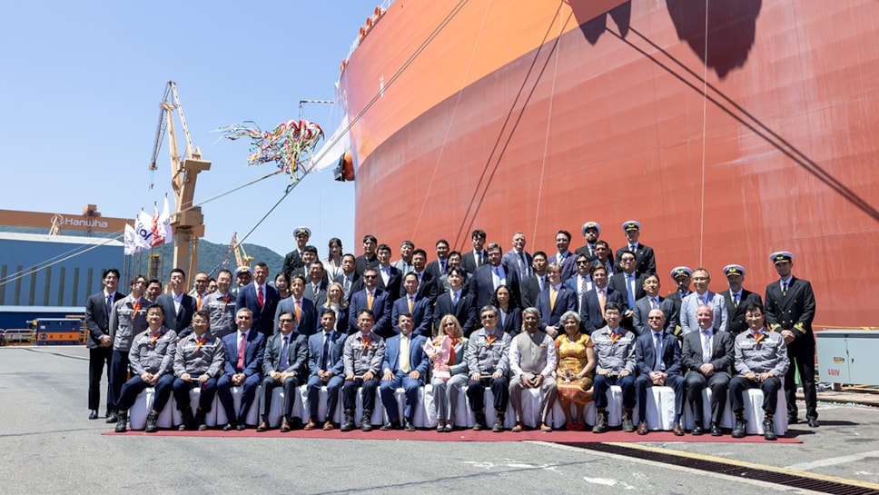 Naming ceremony for Hanwha Shipping’s alternative fuel-ready VLCC
