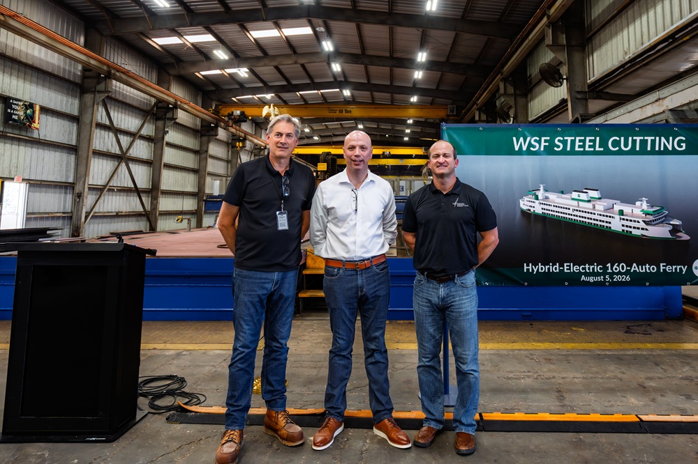 ESG cuts steel on WSF’s hybrid-electric ferry
