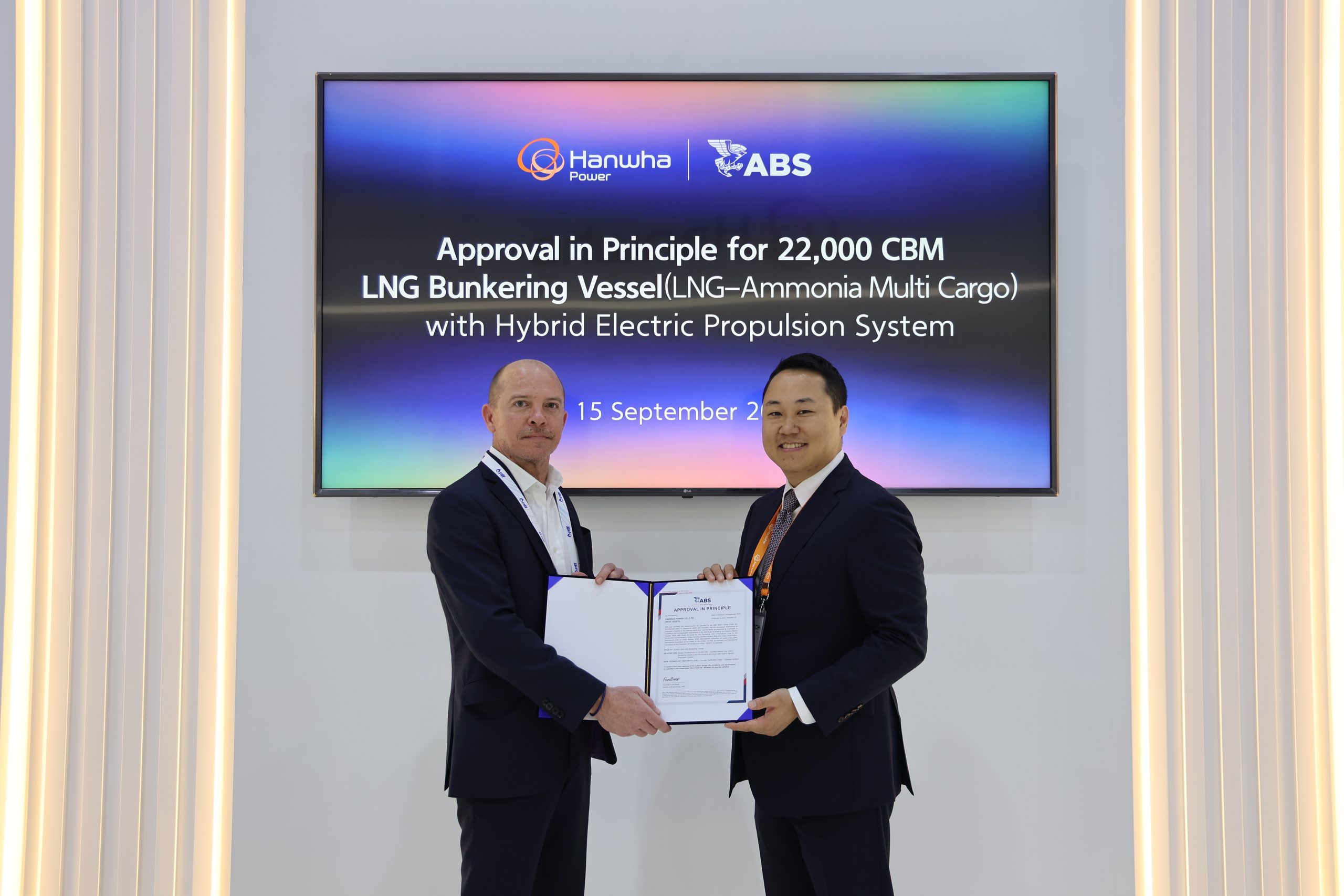 Hanwha Power obtains AiP for LNG-ammonia multi-cargo bunker vessel concept