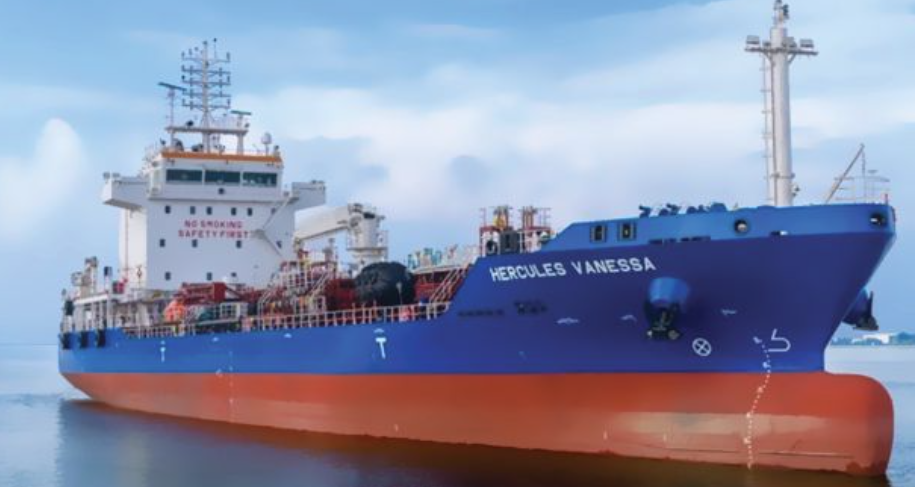 Hercules Vanessa ‘ultra-spec’ tanker vessel equipped to transport biofuels and methanol commences maiden voyage