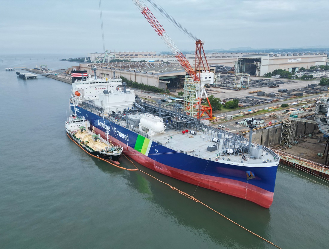 Milestone STS ammonia bunkering operation in Japan