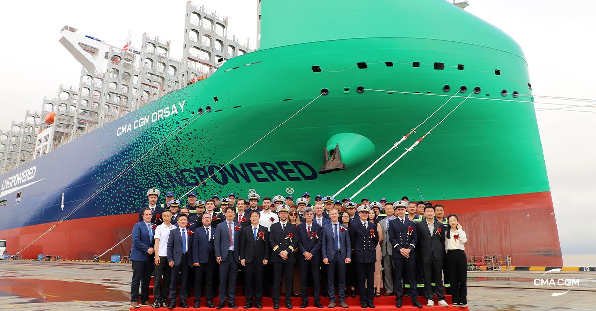 Latest 24,000 TEU LNG dual-fuel boxship joins CMA CGM fleet