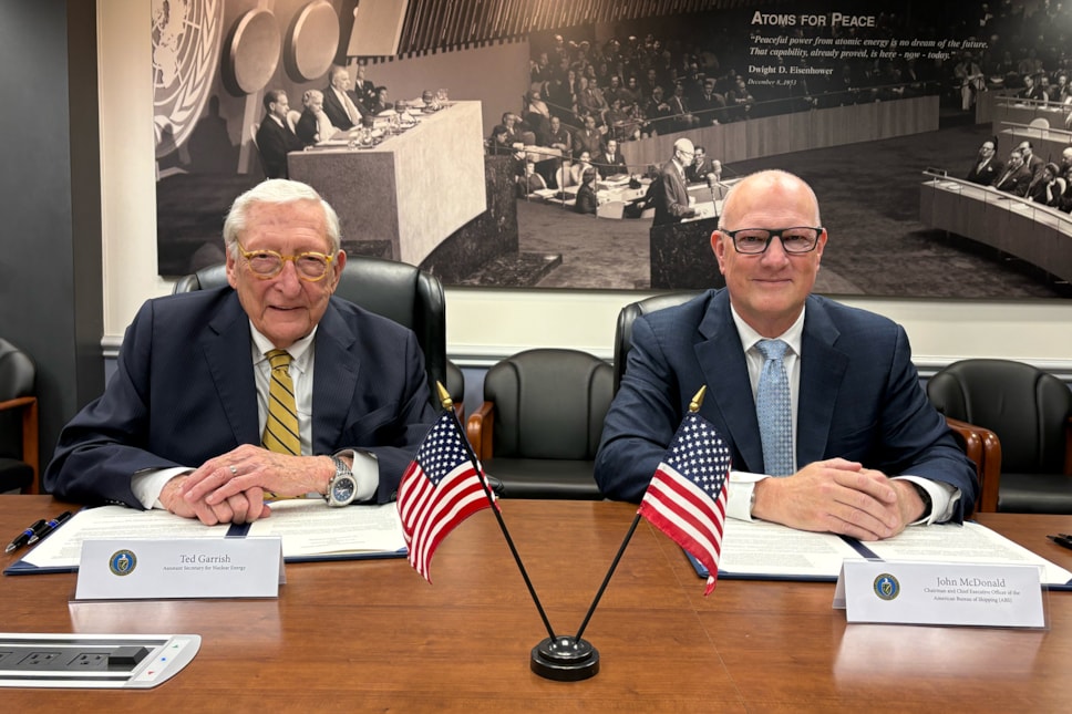 ABS and US DOE ink MoU to advance commercial nuclear technology at sea