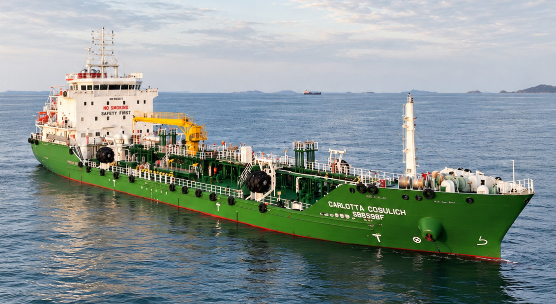 Fratelli Cosulich announces delivery of third methanol-ready bunker tanker